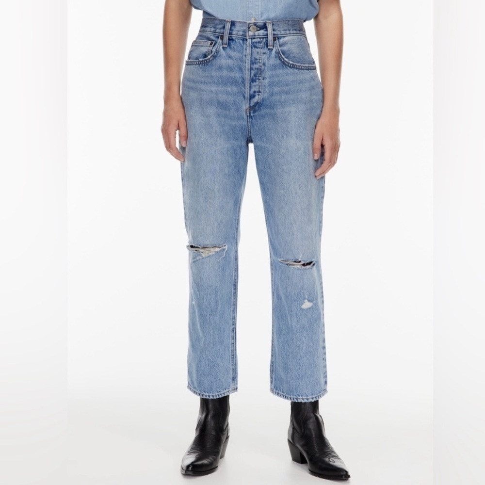 Aritzia Denim Forum The Joni High Rise Loose in light wash - size 24